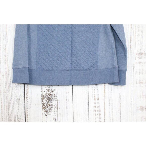 LL Bean Quilted Quarter Zip Pullover Sweater Larkspur Size M Pet - Picture 10 of 14